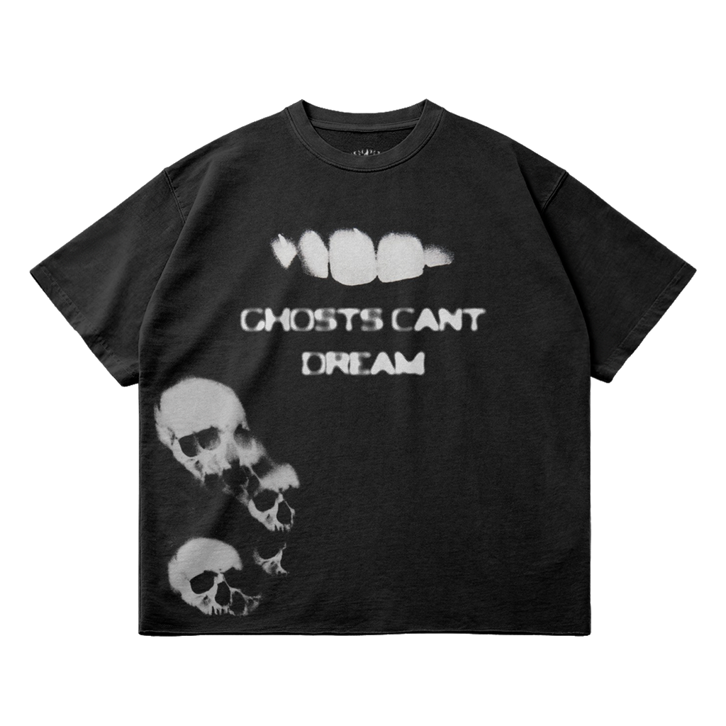 Arnuki | "Ghosts Cant Dream" Garment Dyed Cotton T-shirt w/ Raw Hem
