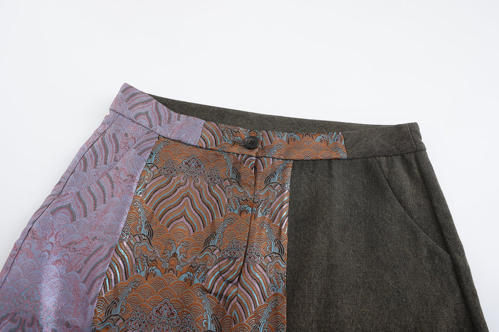 DAWANG | Dan Denim Patch Mini Skirt