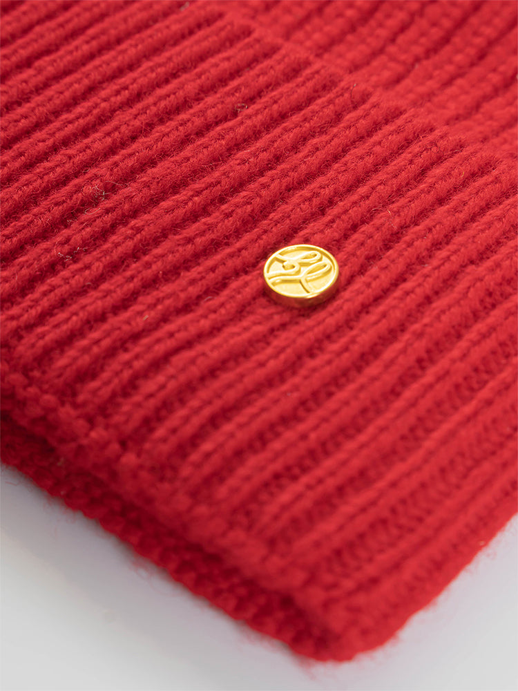 HIGH LEVEL | Cashmere Red Beanie