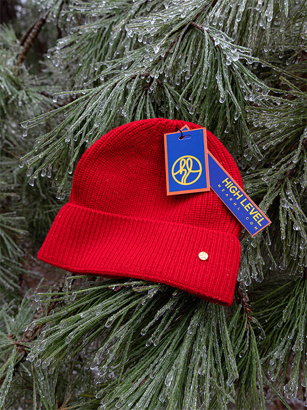 HIGH LEVEL | Cashmere Red Beanie