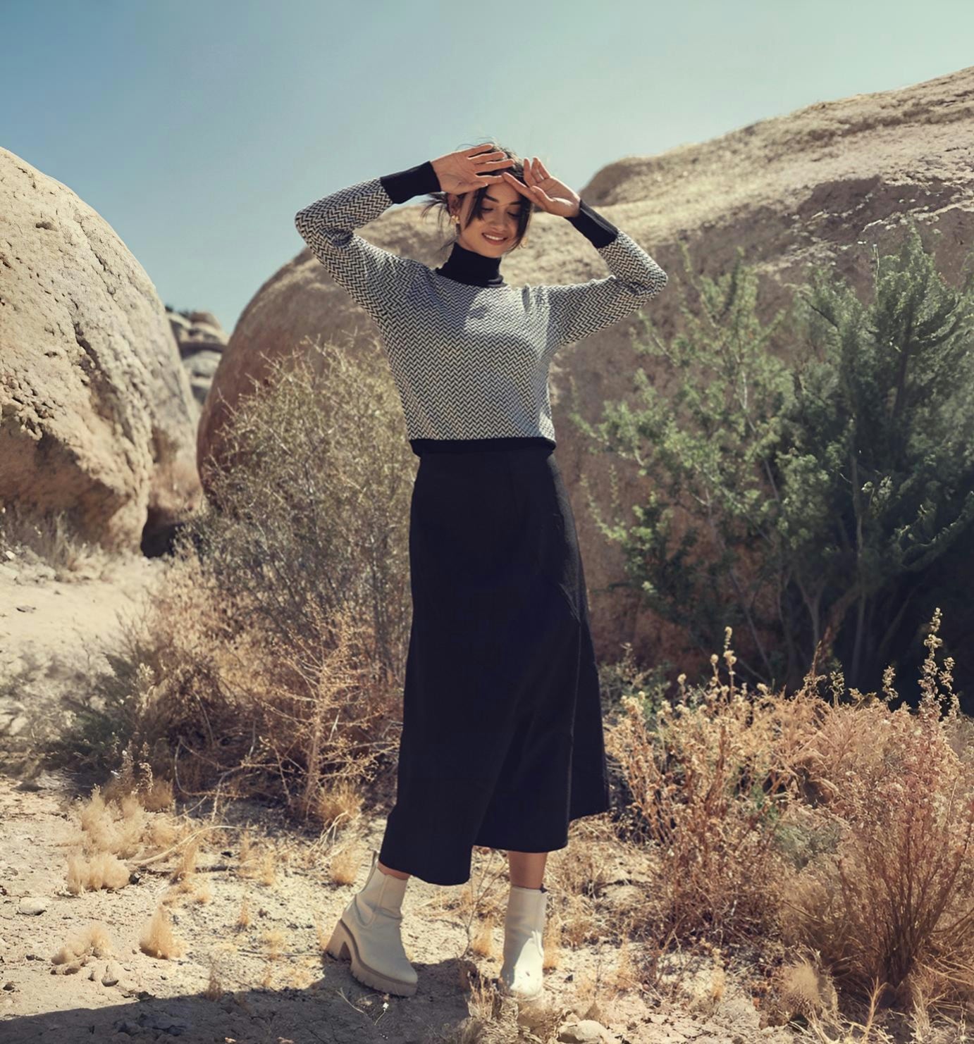 Profile NYC | Women's Wool Seamed Skirt