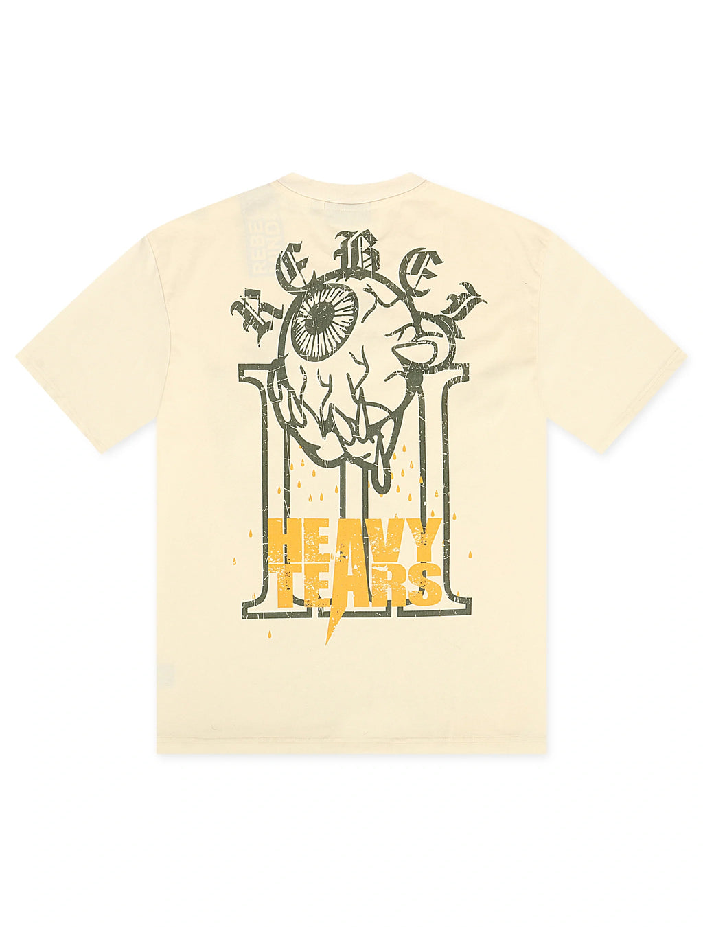 Rebel Minds | Heavy Tears Cream Rhinestone T-Shirt