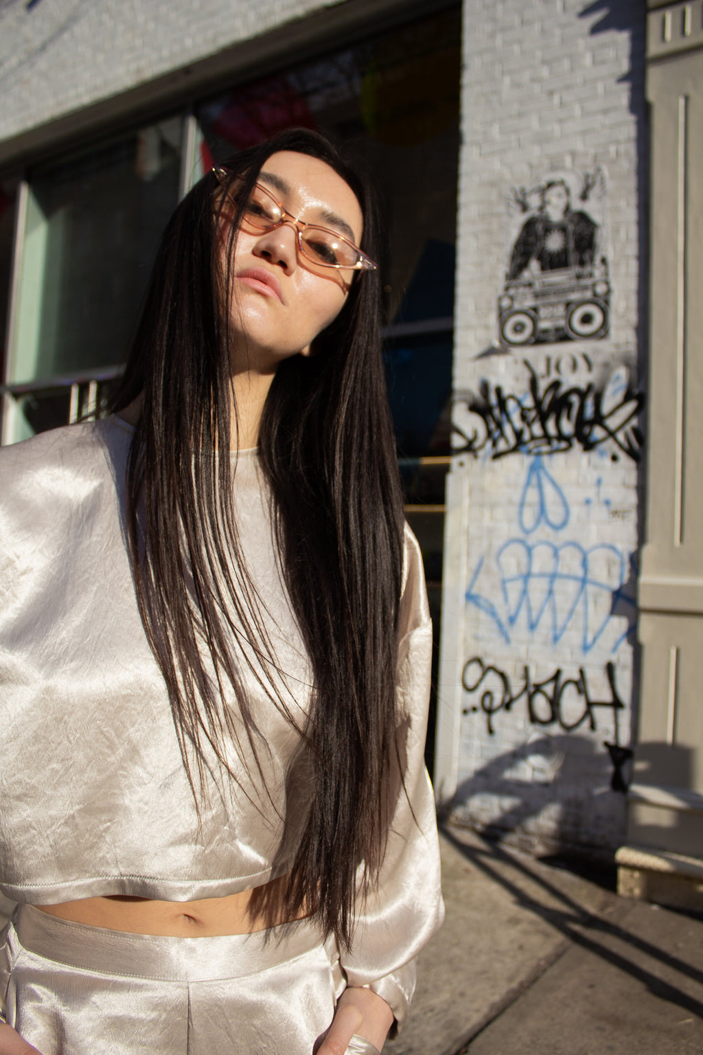 Le Réussi® | Women's Silk Cropped Top