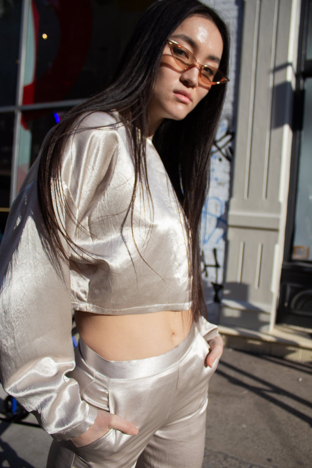 Le Réussi® | Women's Silk Cropped Top