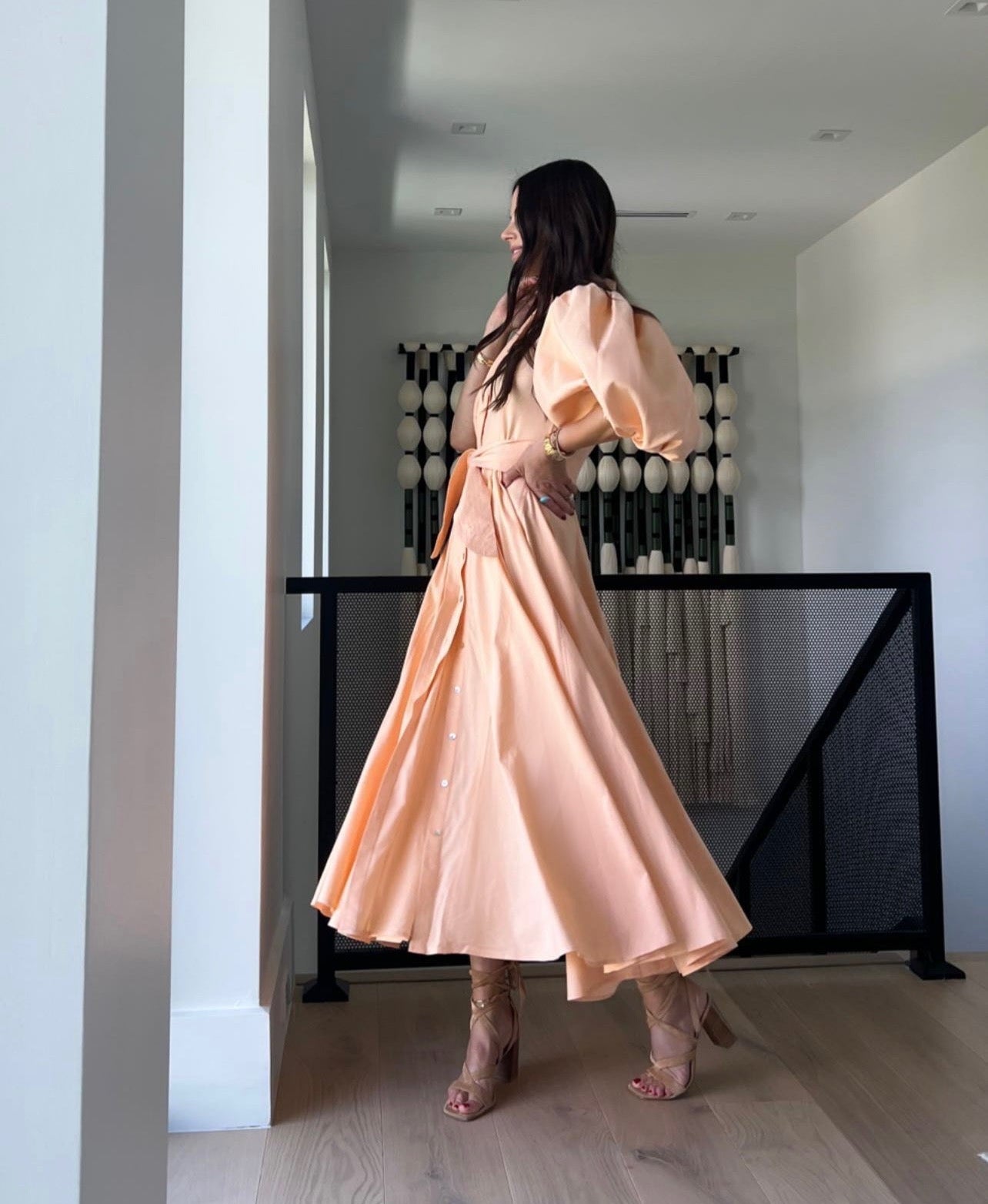 No Pise La Grama | Women's Bromelia Hot Peach Dress