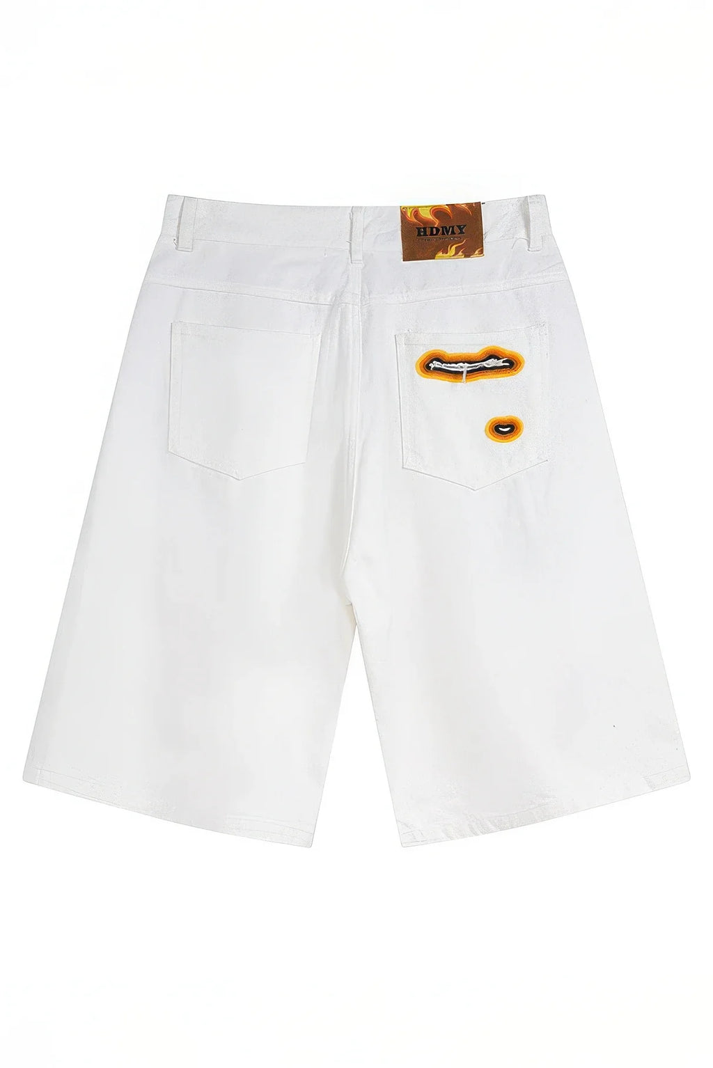 4inme | Flame Burnout Distressed Denim Shorts