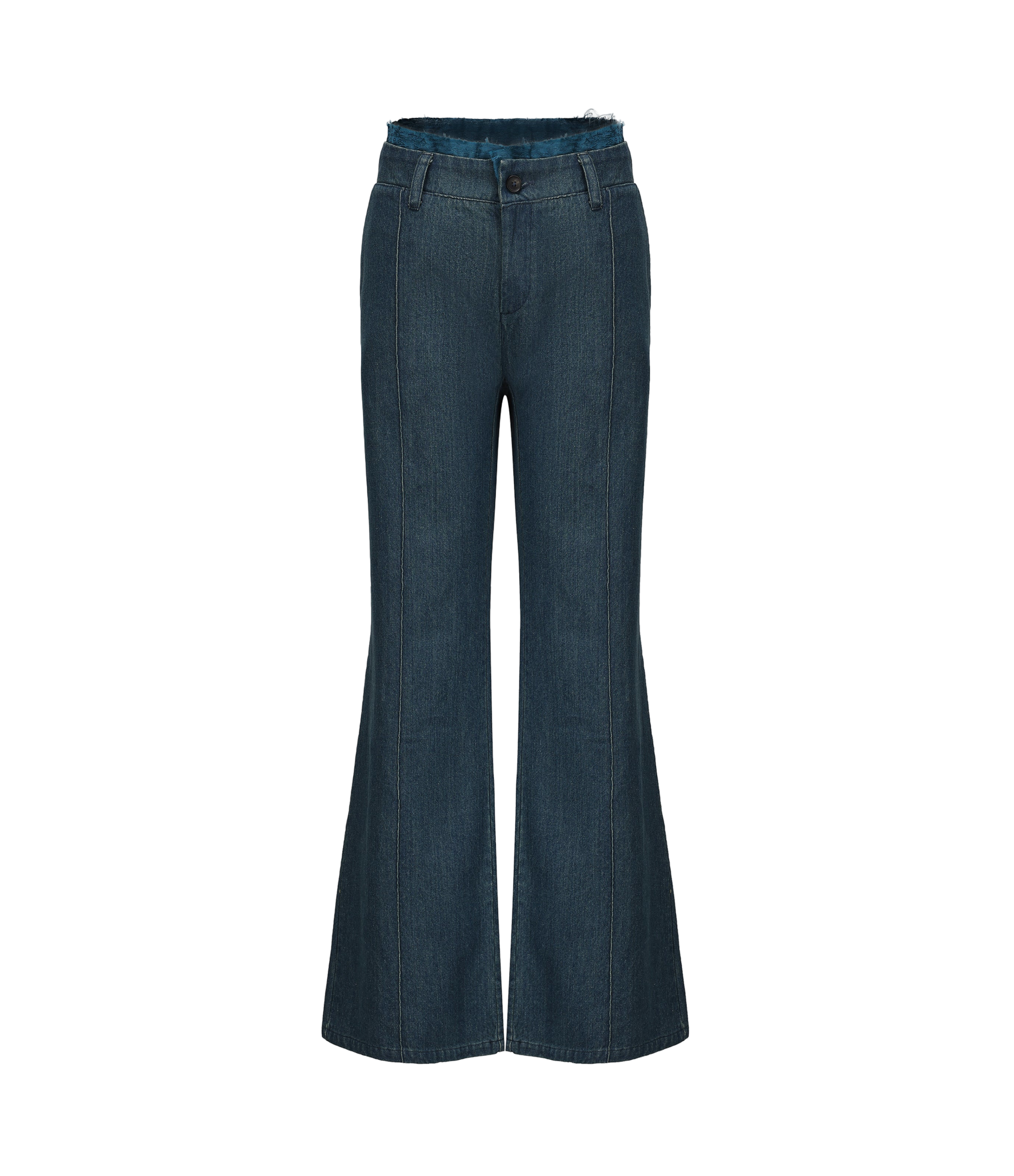 DAWANG | Laba Patch Denim Flared Jeans