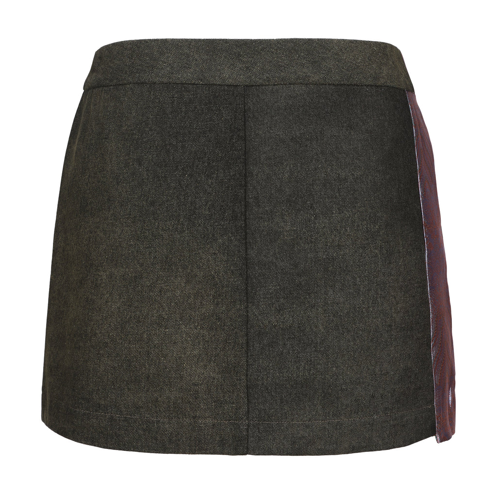 DAWANG | Dan Denim Patch Mini Skirt