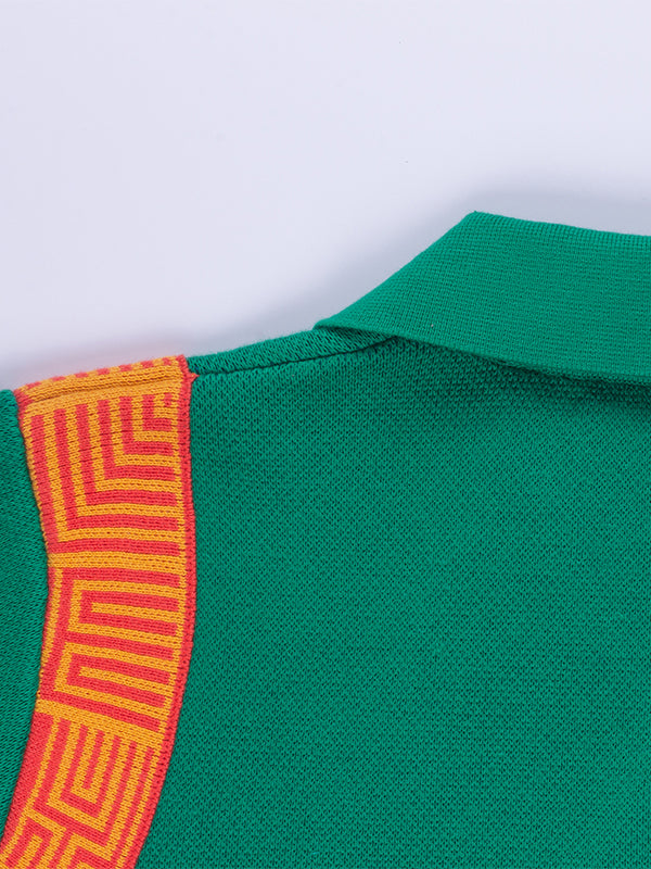 The Djites | Men's Mountain View Knit Cotton Polo Sweater