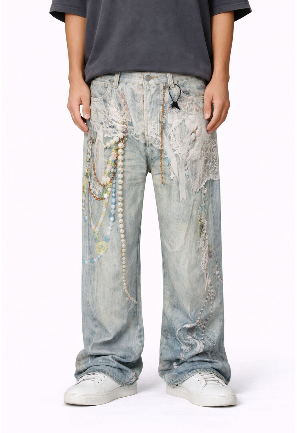 UNDEVELOPED | Men's Mother of Pearl Denim Pants