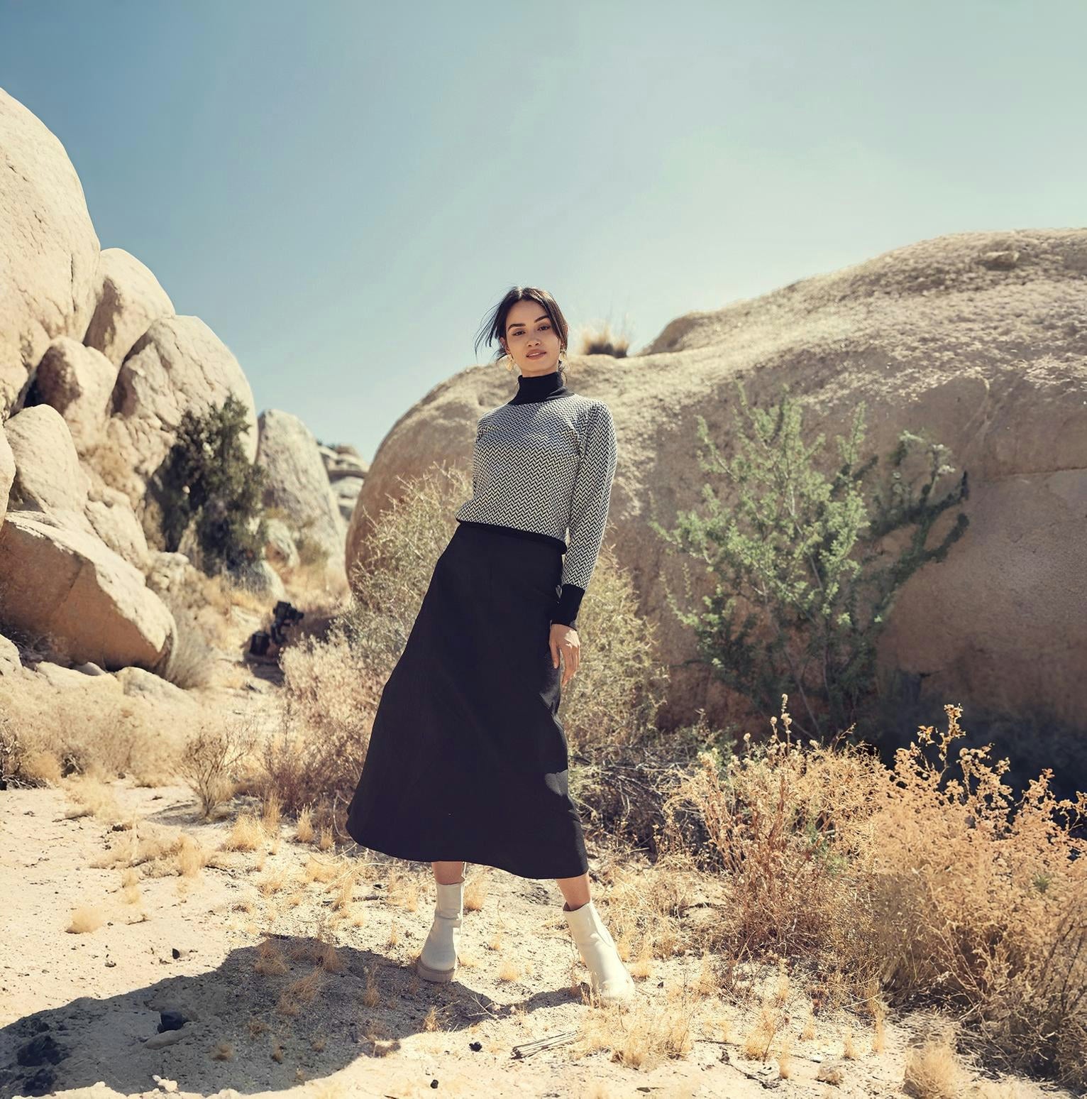 Profile NYC | Women's Wool Seamed Skirt