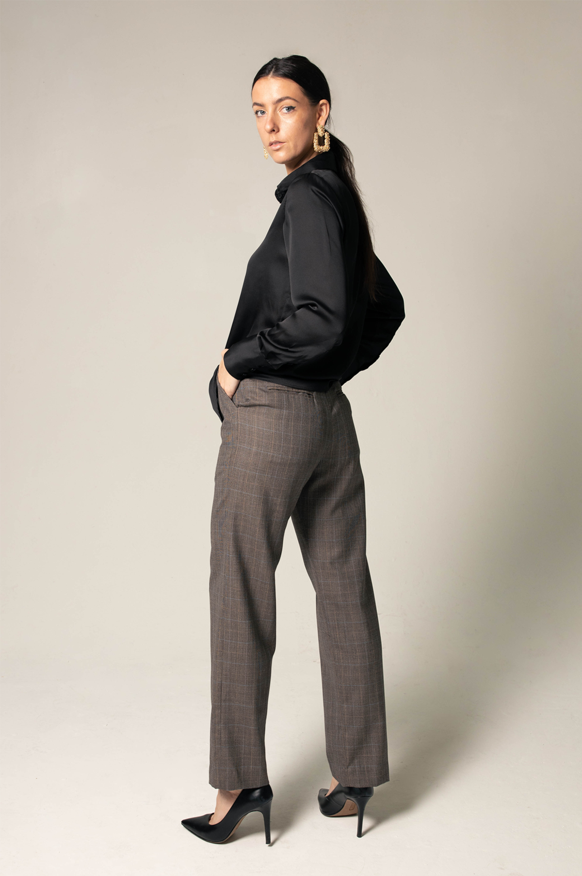 Le Réussi® | Women's Silk Black Shirt