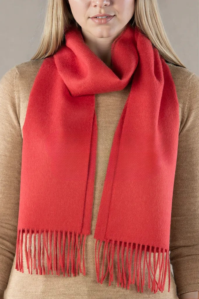 Purely Alpaca | Solid Weave Brushed Alpaca Scarf w/ Fringes