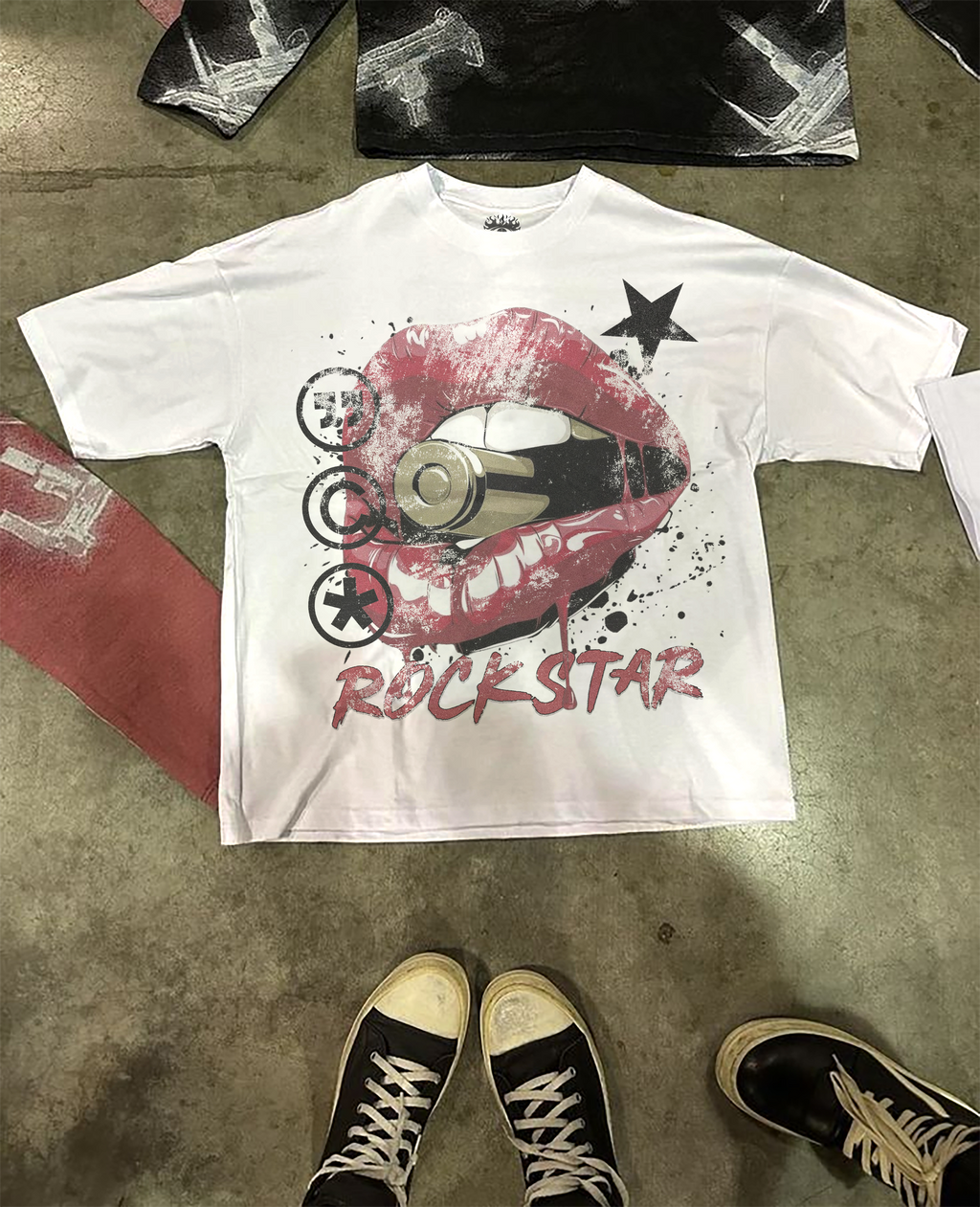 Arnuki | Rockstar White Cotton T-Shirt