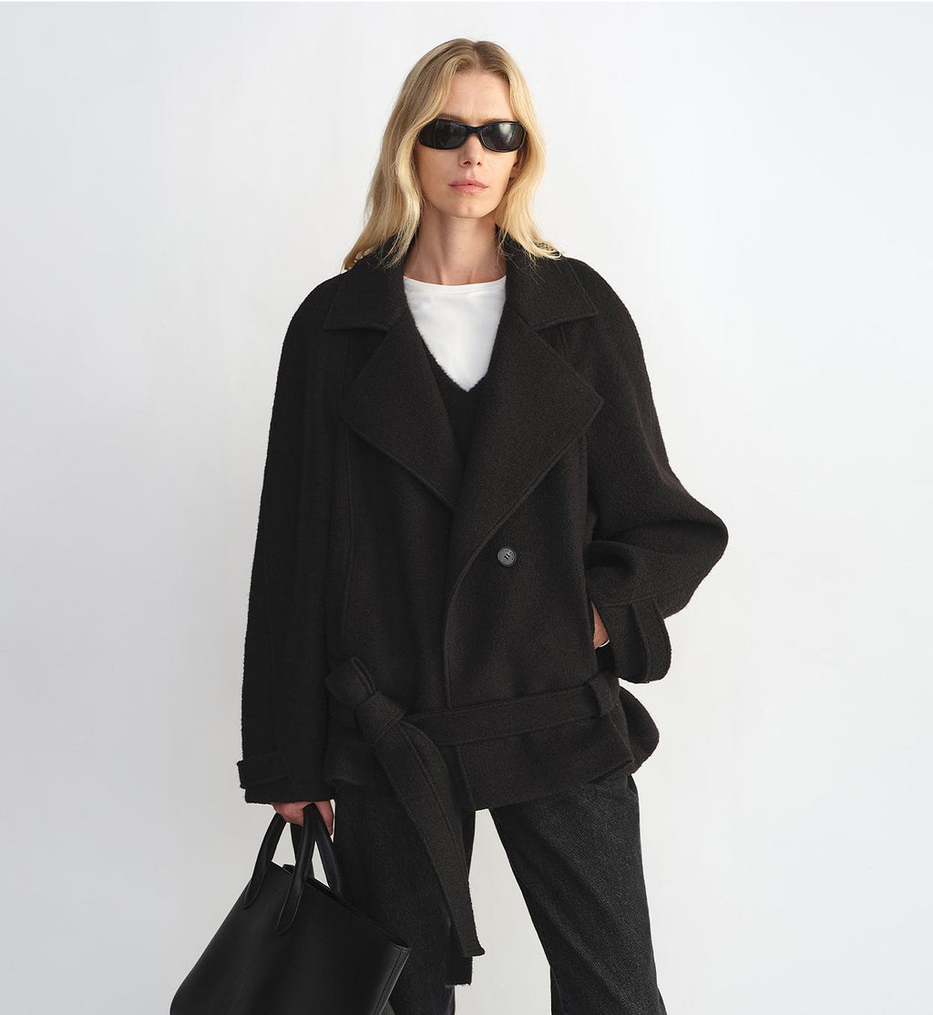 Women's Wool Coat | Herringbone