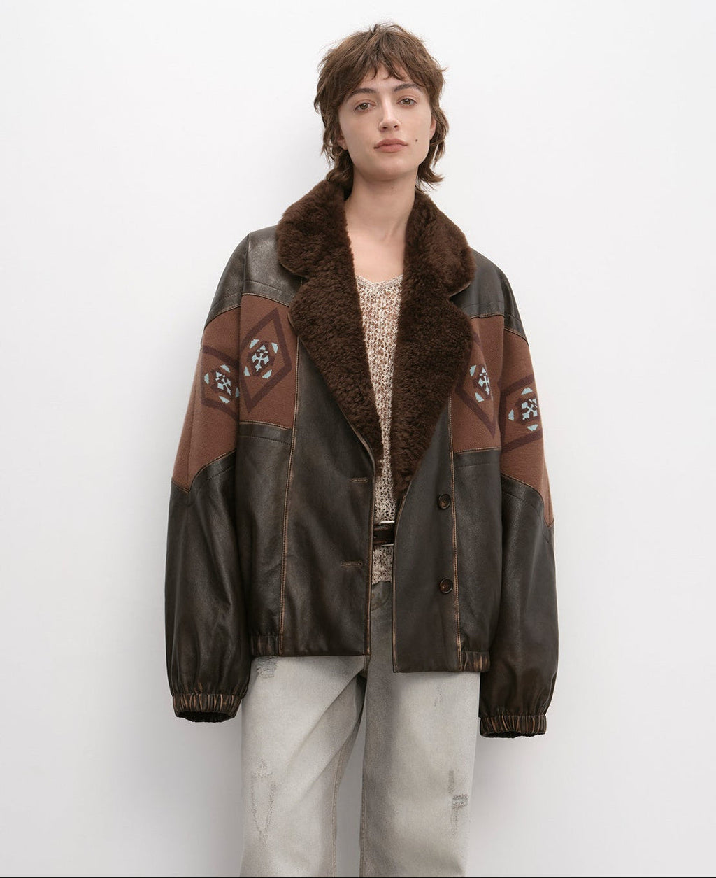 FIRELADY FUR | Women's Suede Sheep Leather Down Parka