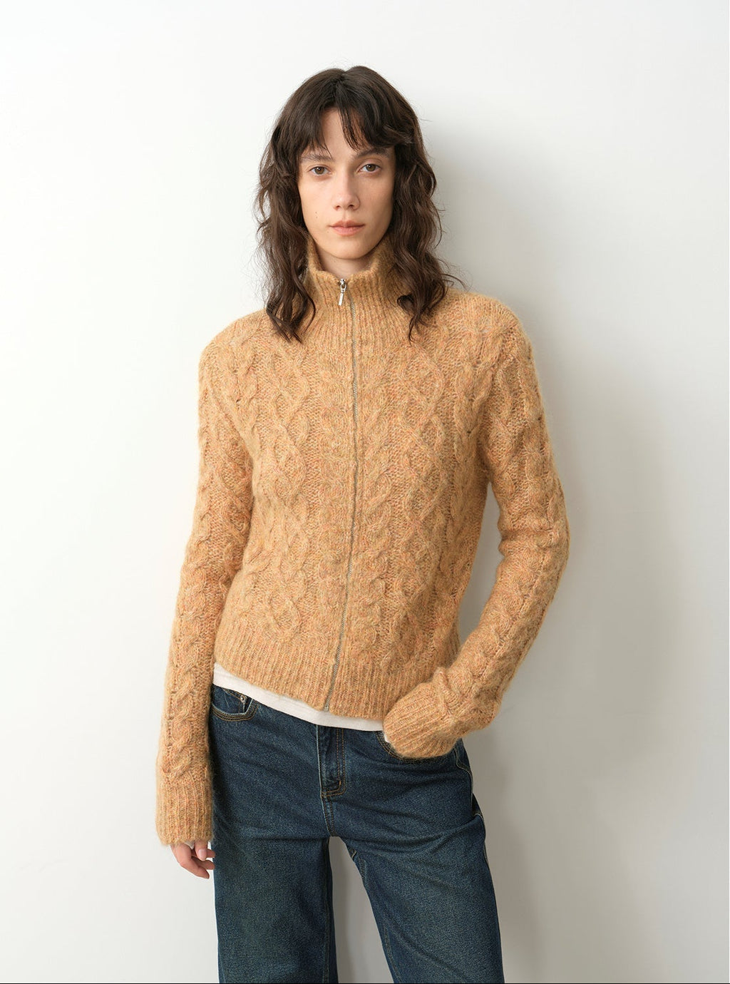 PREMIUM STYLE CO. LTD. | Women's Mohair Wool Blend Cardigan