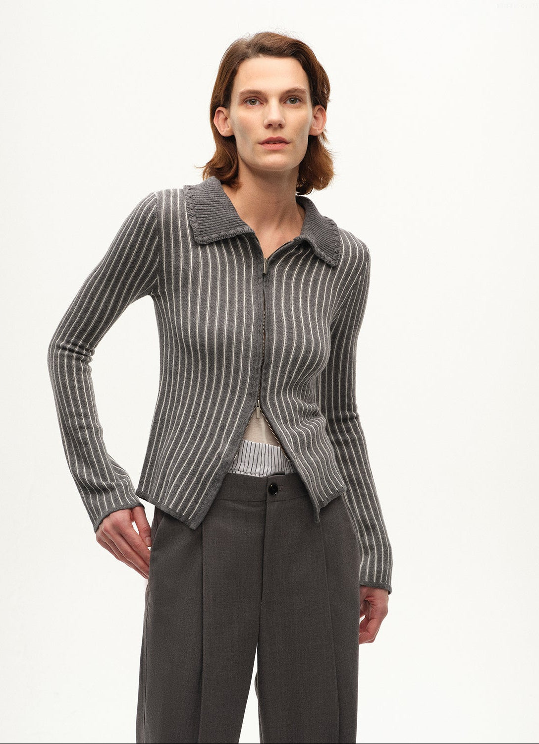 FIRELADY FUR x JACQUES WEI | Women's Crocheted Lapel Wool Knit Cardigan