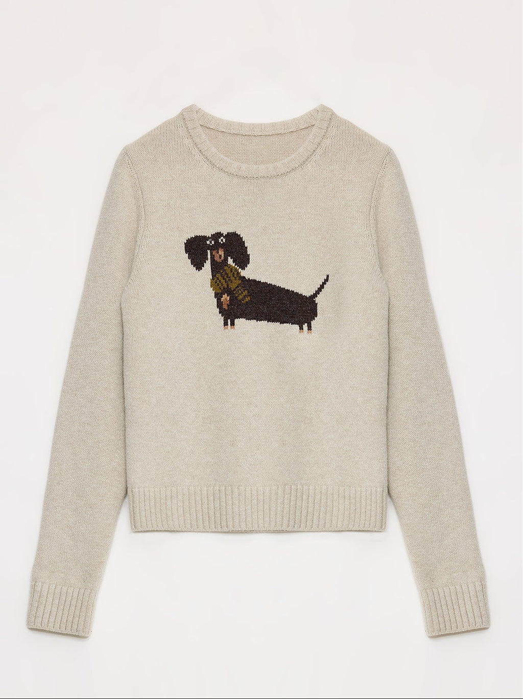 FIRELADY FUR | Women's Dog Motif Knit Wool Blend Sweater