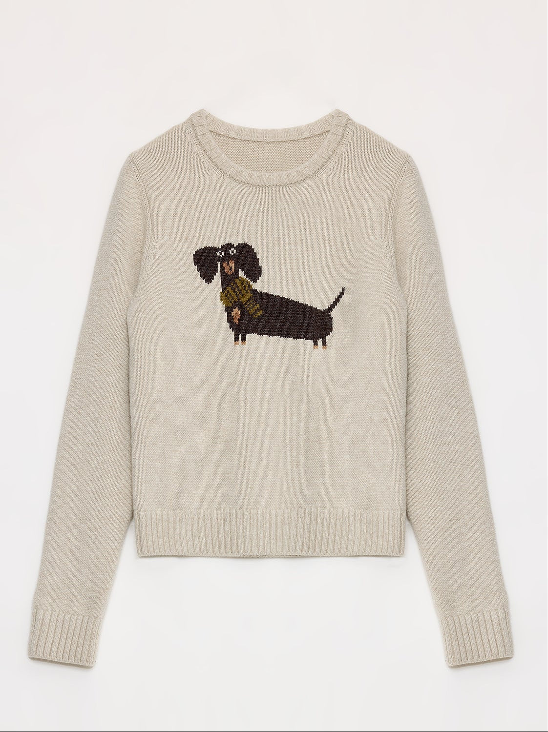 FIRELADY FUR | Women's Dog Motif Knit Wool Blend Sweater