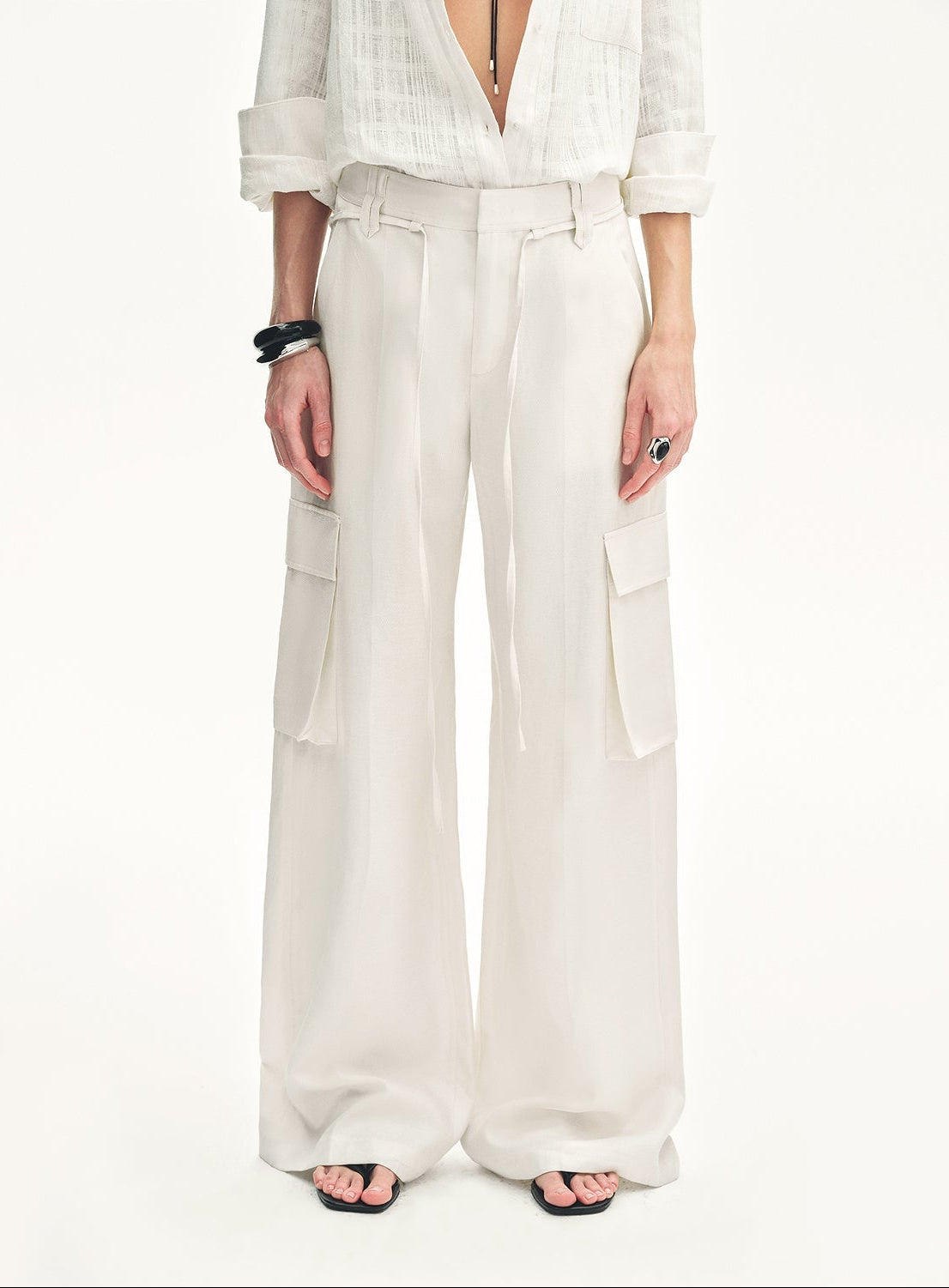 PREMIUM STYLE CO. LTD. | Women's Tencel & Linen Blend Wide Leg Pants