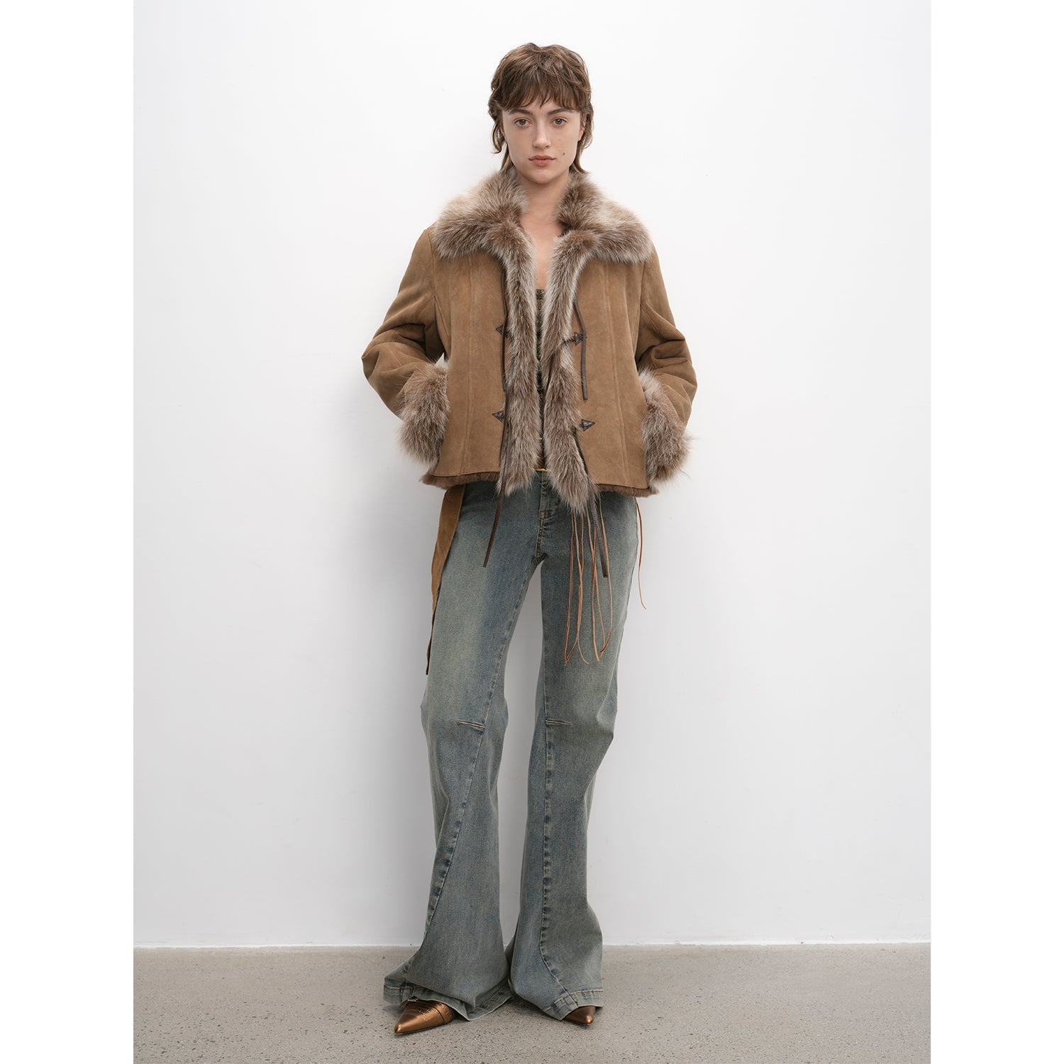 FIRELADY FUR | Women's Merino Wool & Fox Fur Jacket