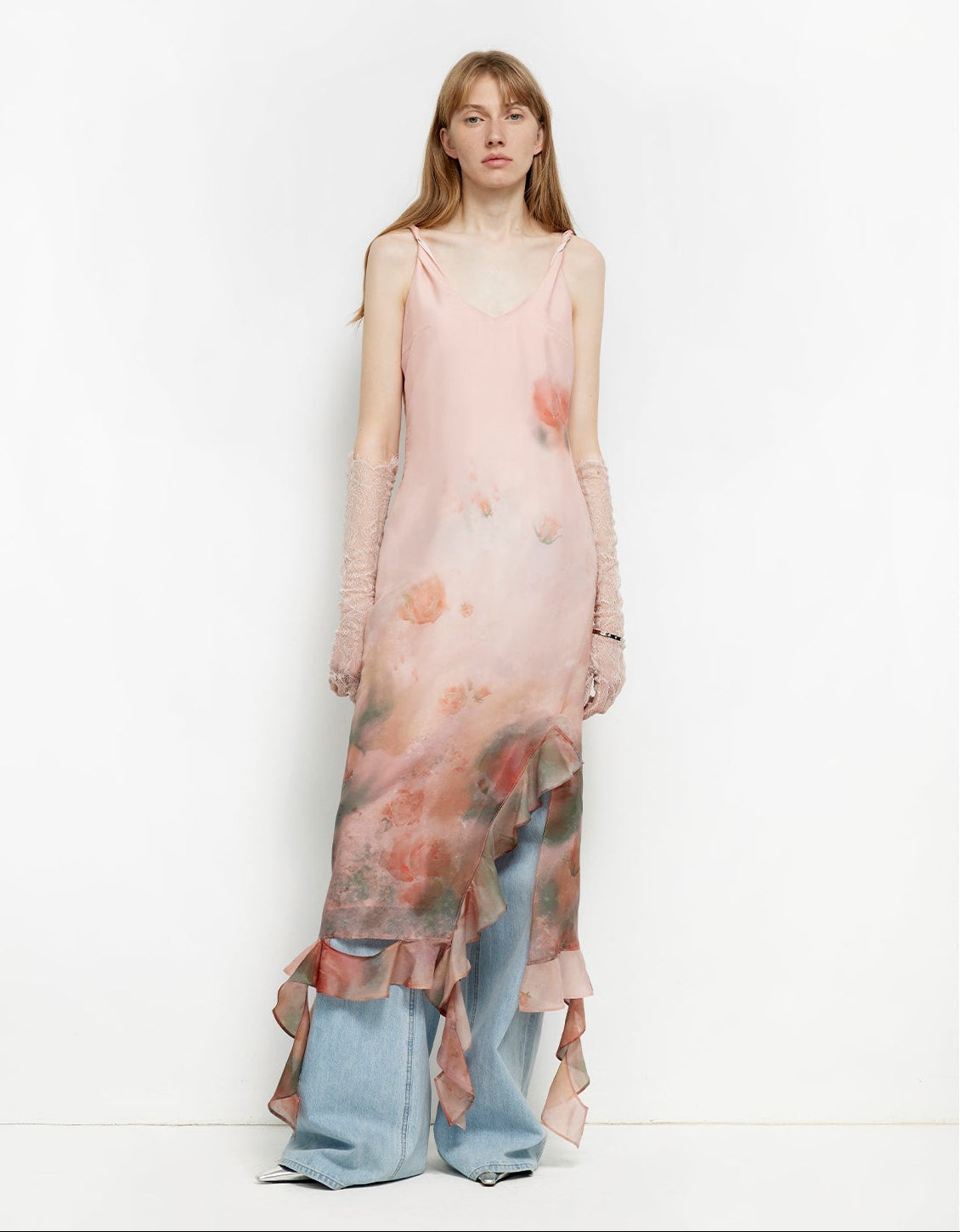 FIRELADY FUR | Women's Organic Acetate & Mulberry Silk Blend V-Neck Dress
