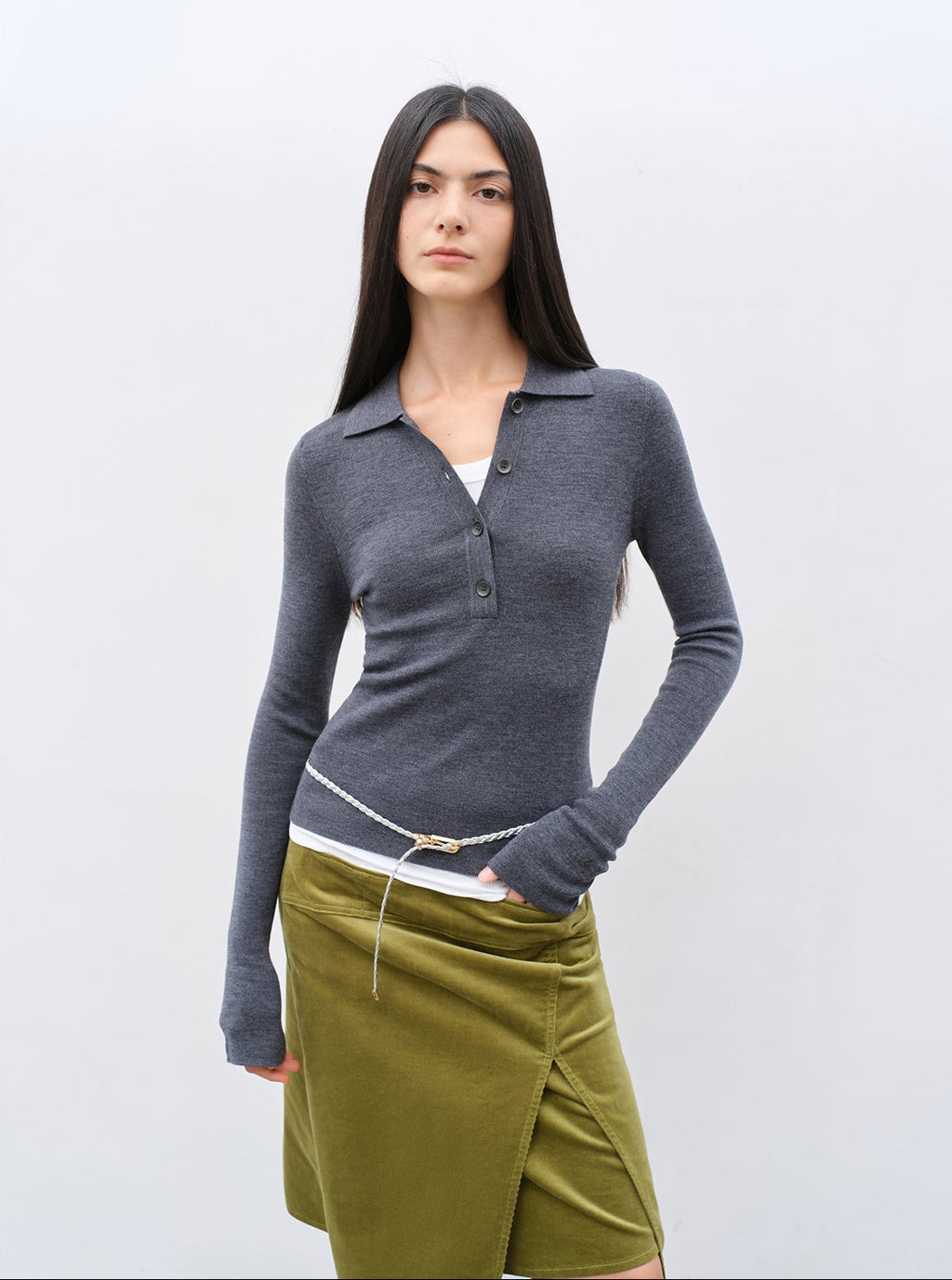 FIRELADY FUR | Women's Merino Wool Polo Neck Sweater