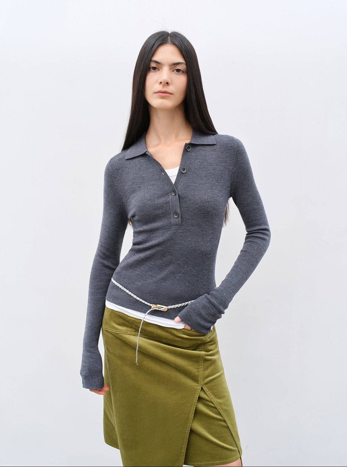 FIRELADY FUR | Women's Merino Wool Polo Neck Sweater