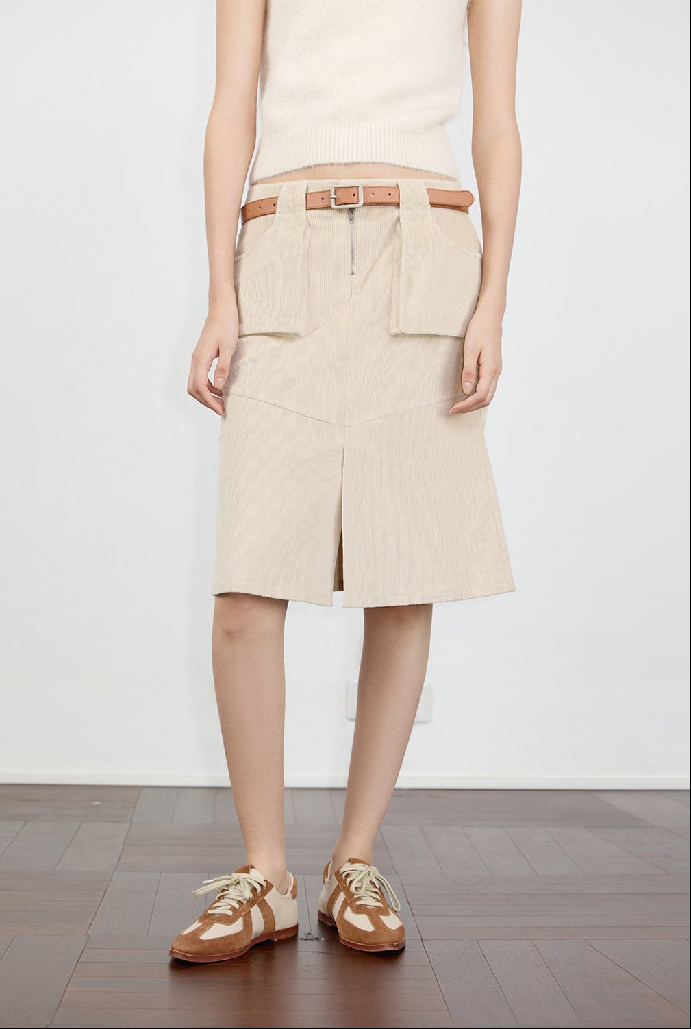 PREMIUM STYLE CO. LTD. | Women's Corduroy Workwear Fishtail Skirt