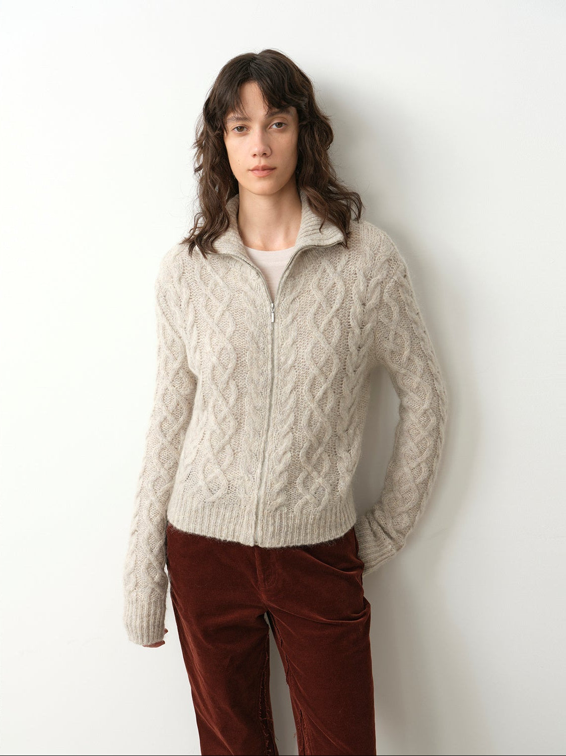 PREMIUM STYLE CO. LTD. | Women's Mohair Wool Blend Cardigan