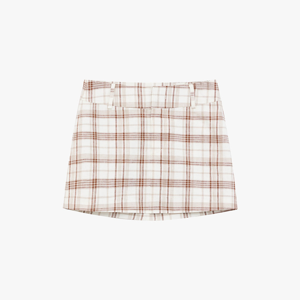 FIRELADY FUR | Women's Plaid Linen Two-Piece Set