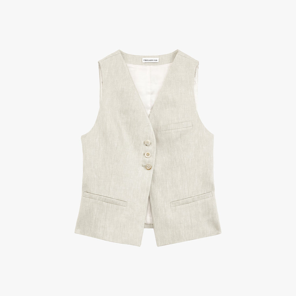 PREMIUM STYLE CO. LTD. | Women's Linen Vest & Trousers Suit Set