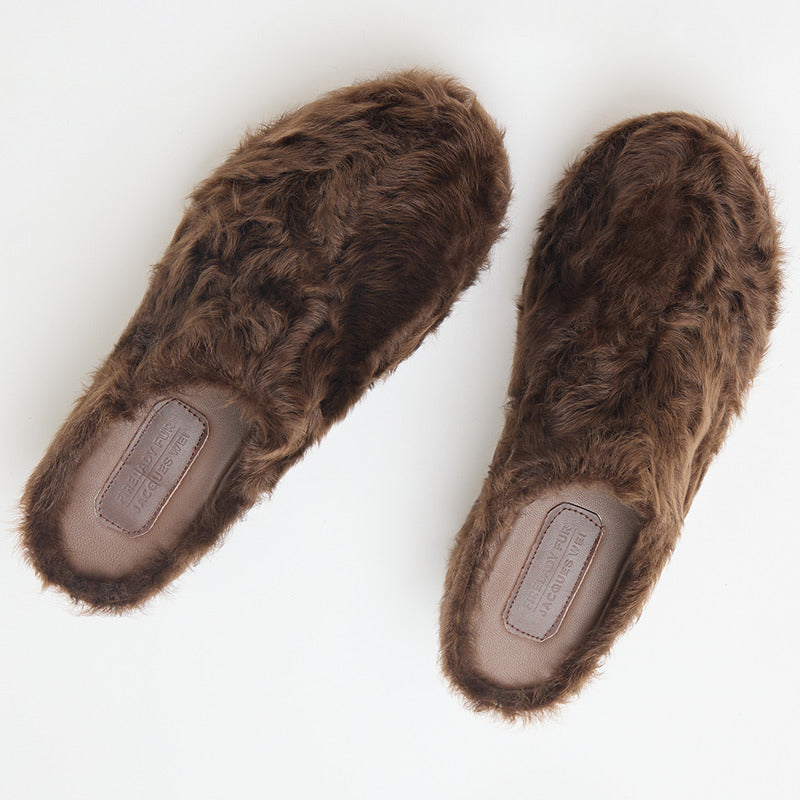 FIRELADY FUR × JACQUES WEI | Women's Wool-Lined Slip-On Platform Sneakers