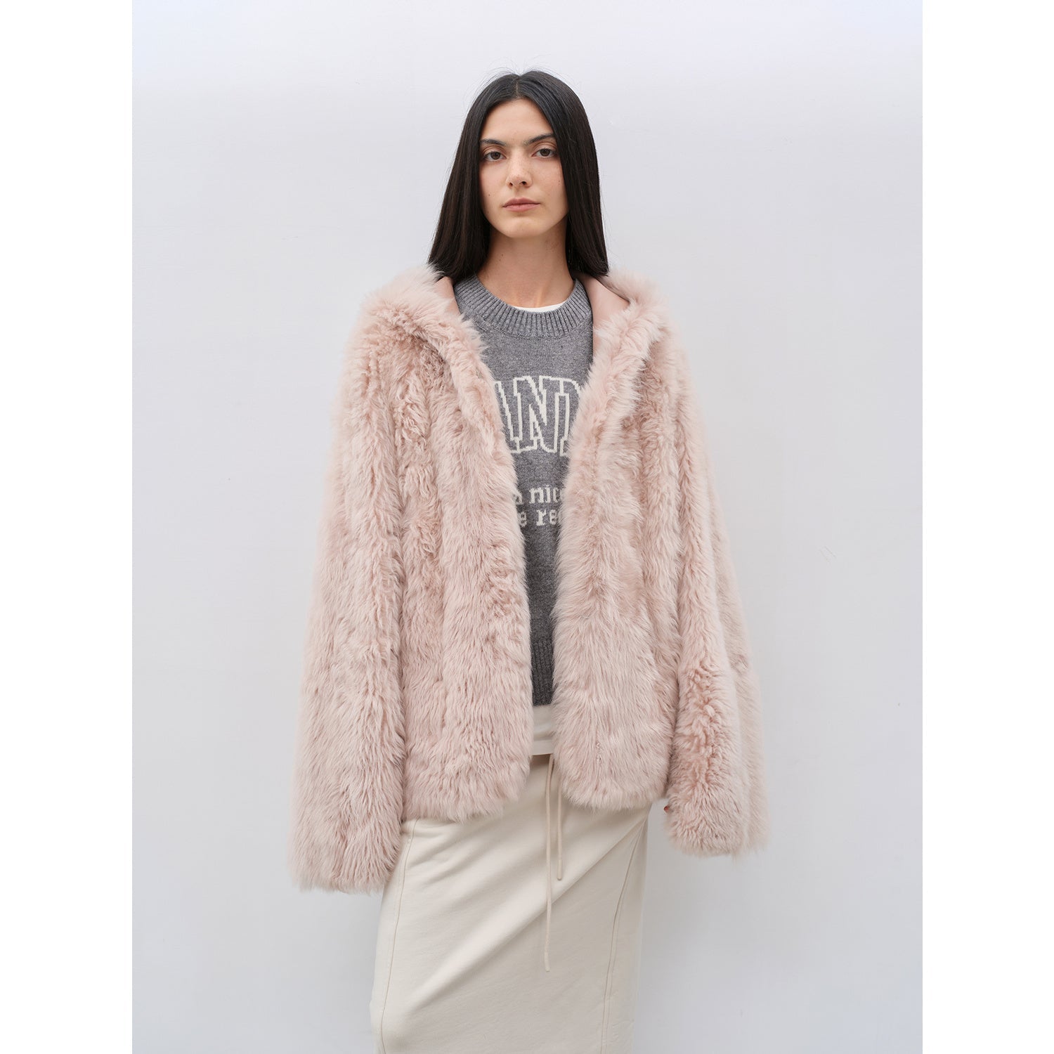 FIRELADY FUR | Women's Lazy Hooded Tuscan Curly Sheepskin Coat