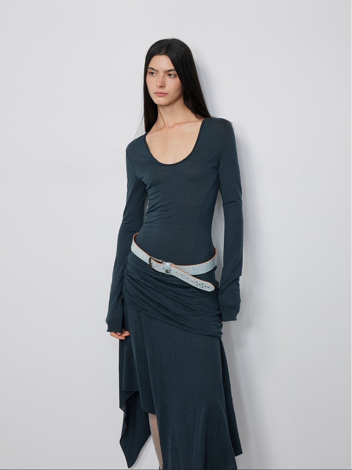 FIRELADY FUR | Women's Wool Dress w/ Irregular Hem