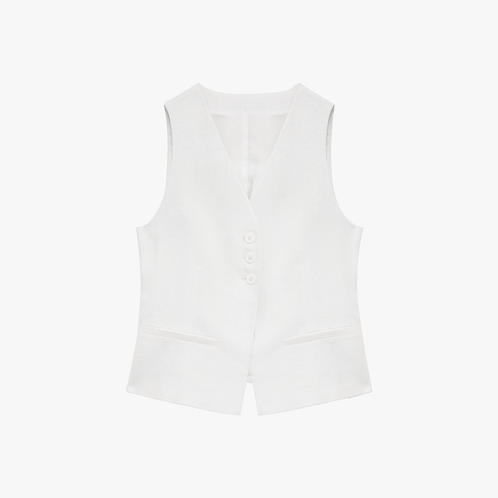 PREMIUM STYLE CO. LTD. | Women's Linen Vest & Trousers Suit Set