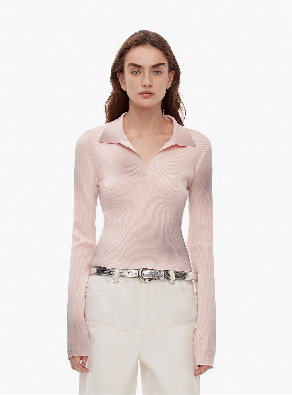 FIRELADY FUR | Women's Merino Cotton & Wool Blend Polo Sweater