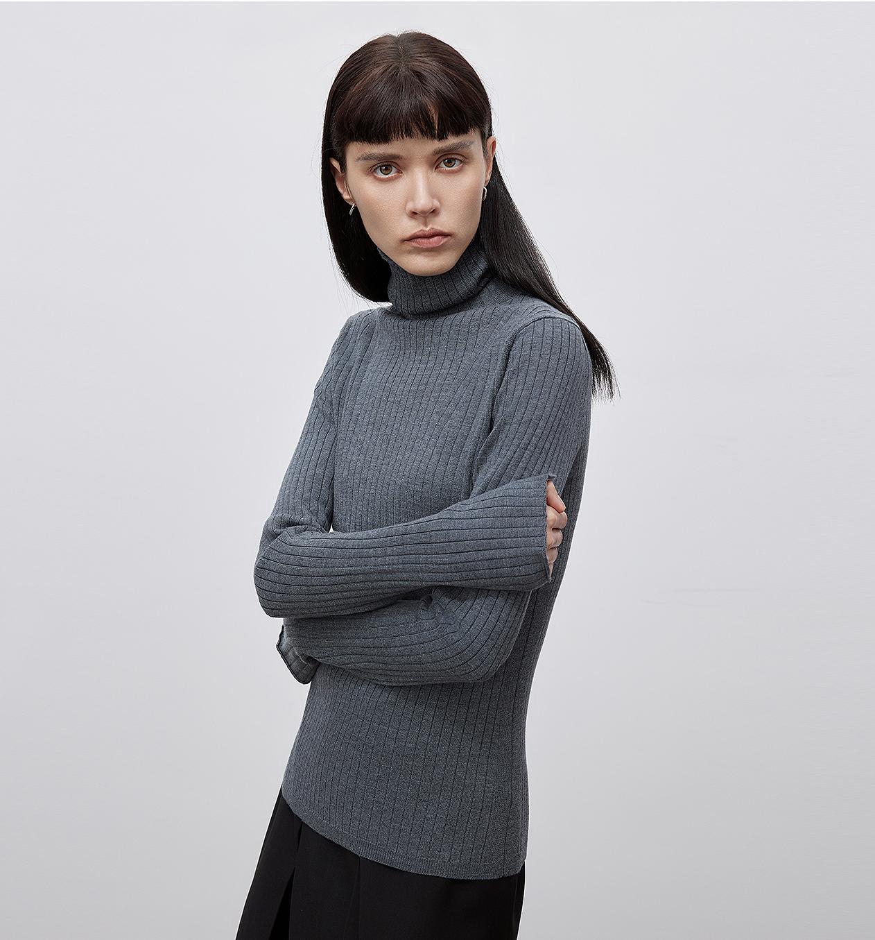 PREMIUM STYLE CO. LTD. | Women's 48S Wool Turtleneck Sweater