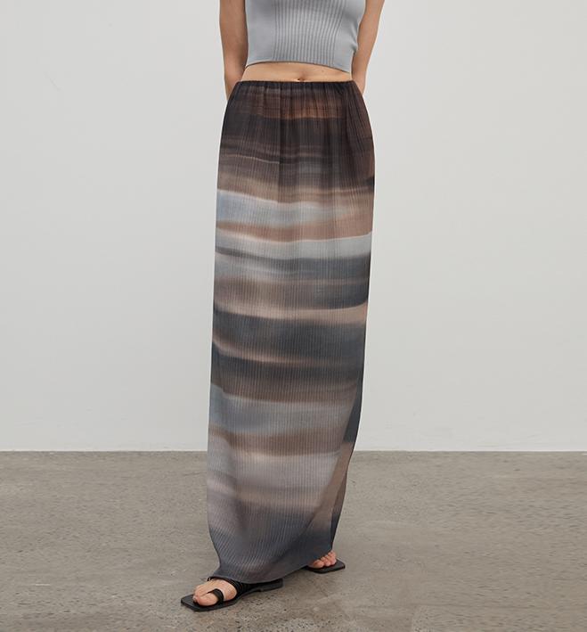 Women's A-Line Maxi Skirt | Mountainous Clouds