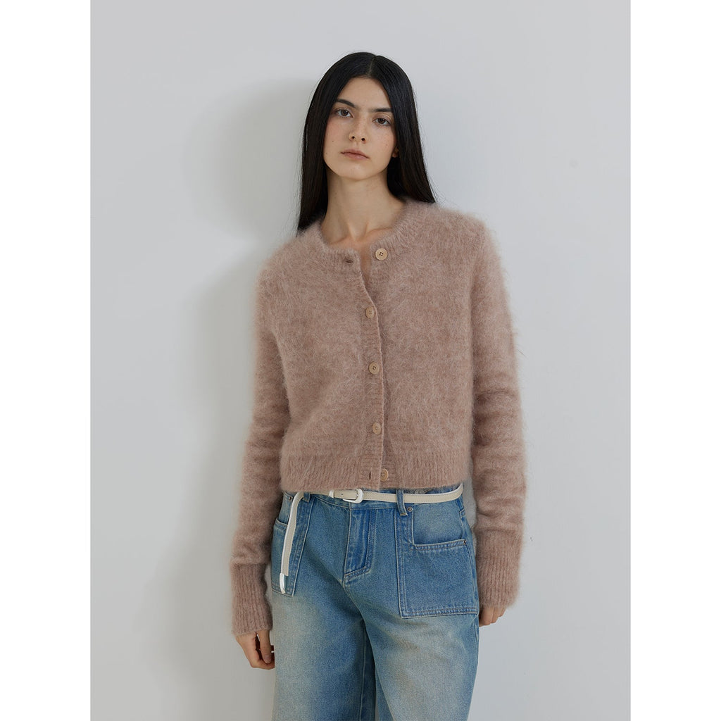 PREMIUM STYLE CO. LTD. | Women's Mohair Blend Knit Cardigan