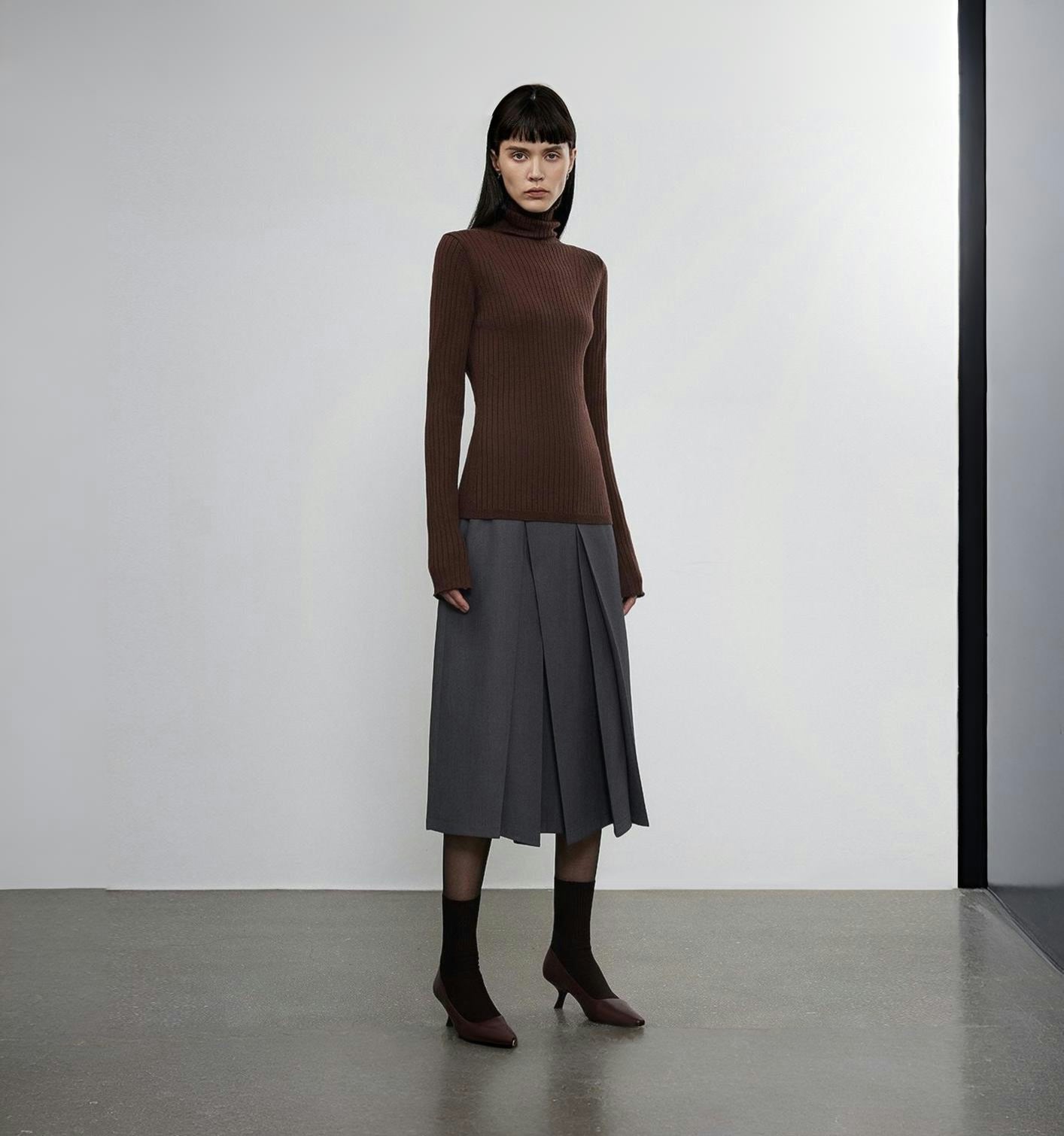 PREMIUM STYLE CO. LTD. | Women's 48S Wool Turtleneck Sweater