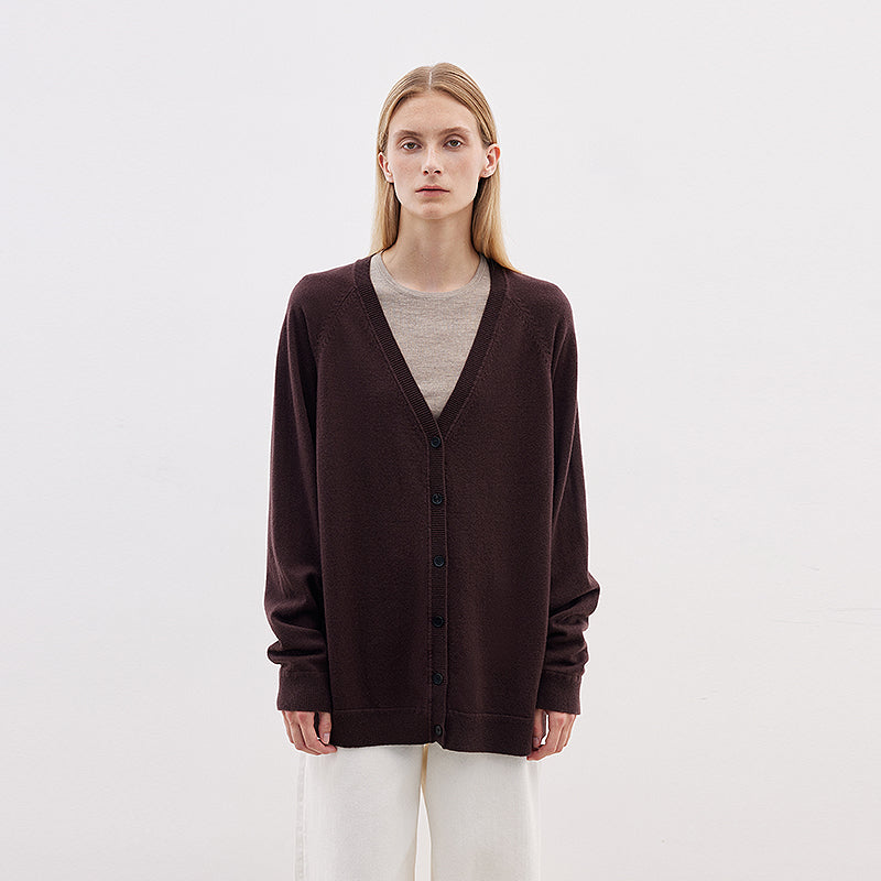 FIRELADY FUR | Women's Loose Wool V-Neck Cardigan