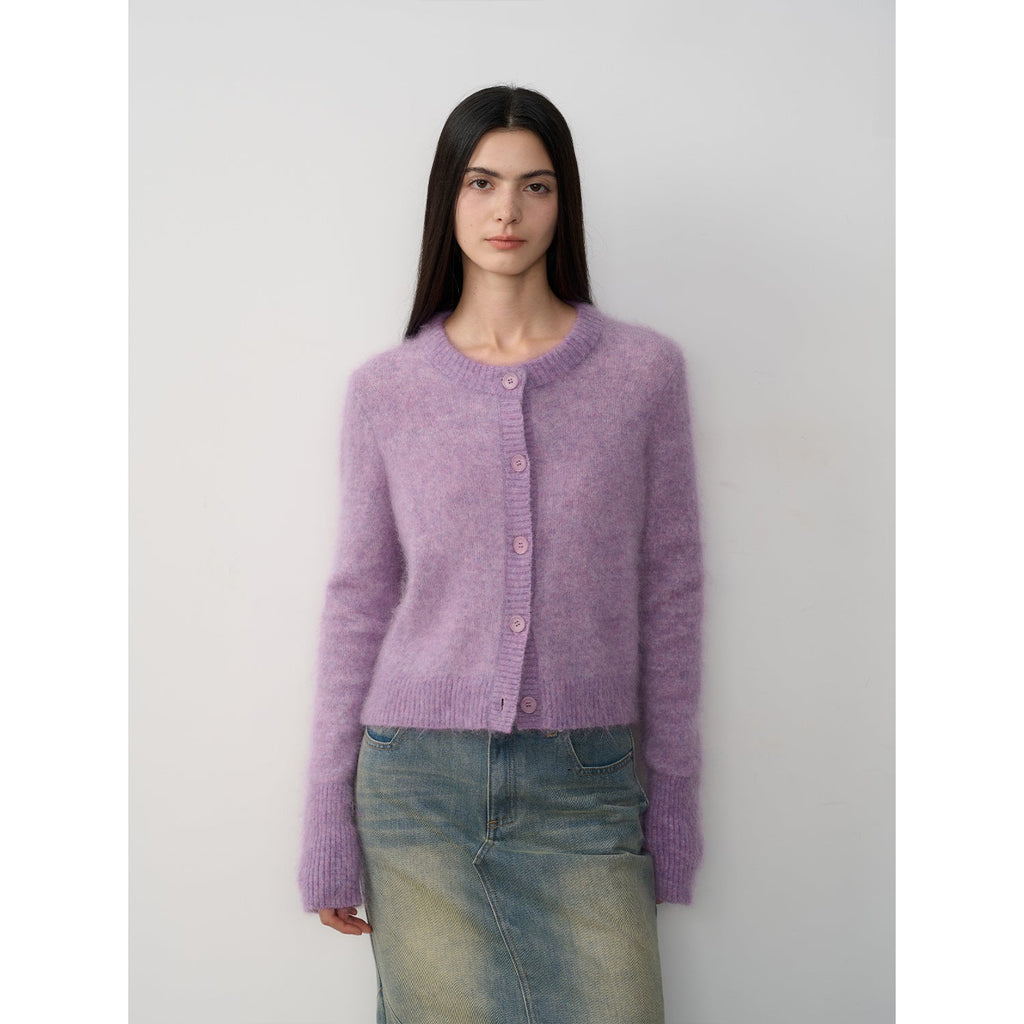 PREMIUM STYLE CO. LTD. | Women's Mohair Blend Knit Cardigan