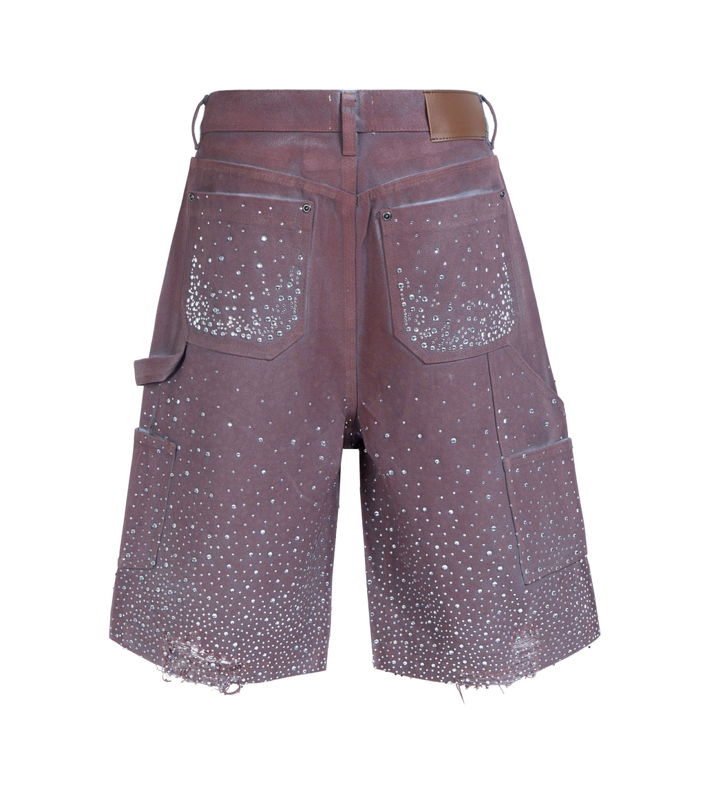 UNDEVELOPED | Men's Plum Rhinestone Shorts