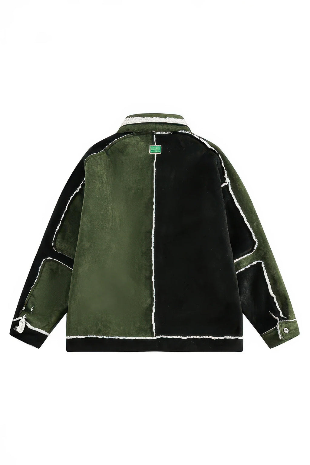 4inme | Floral Embroidery Sherpa Jacket