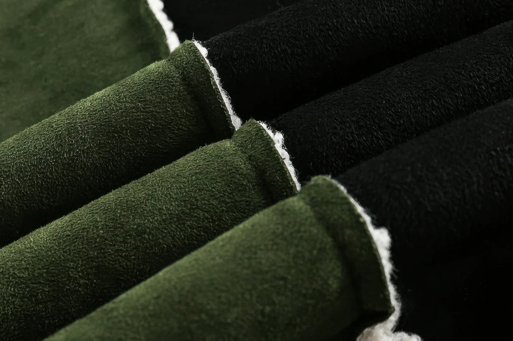 4inme | Floral Embroidery Sherpa Jacket