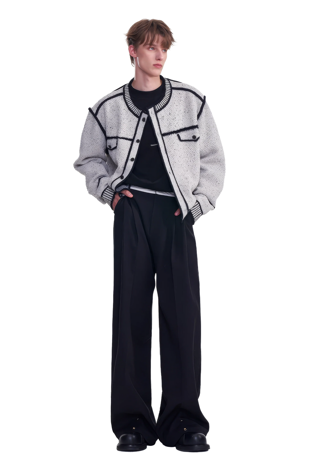 4inme | Men's Knit Sweater Jacket