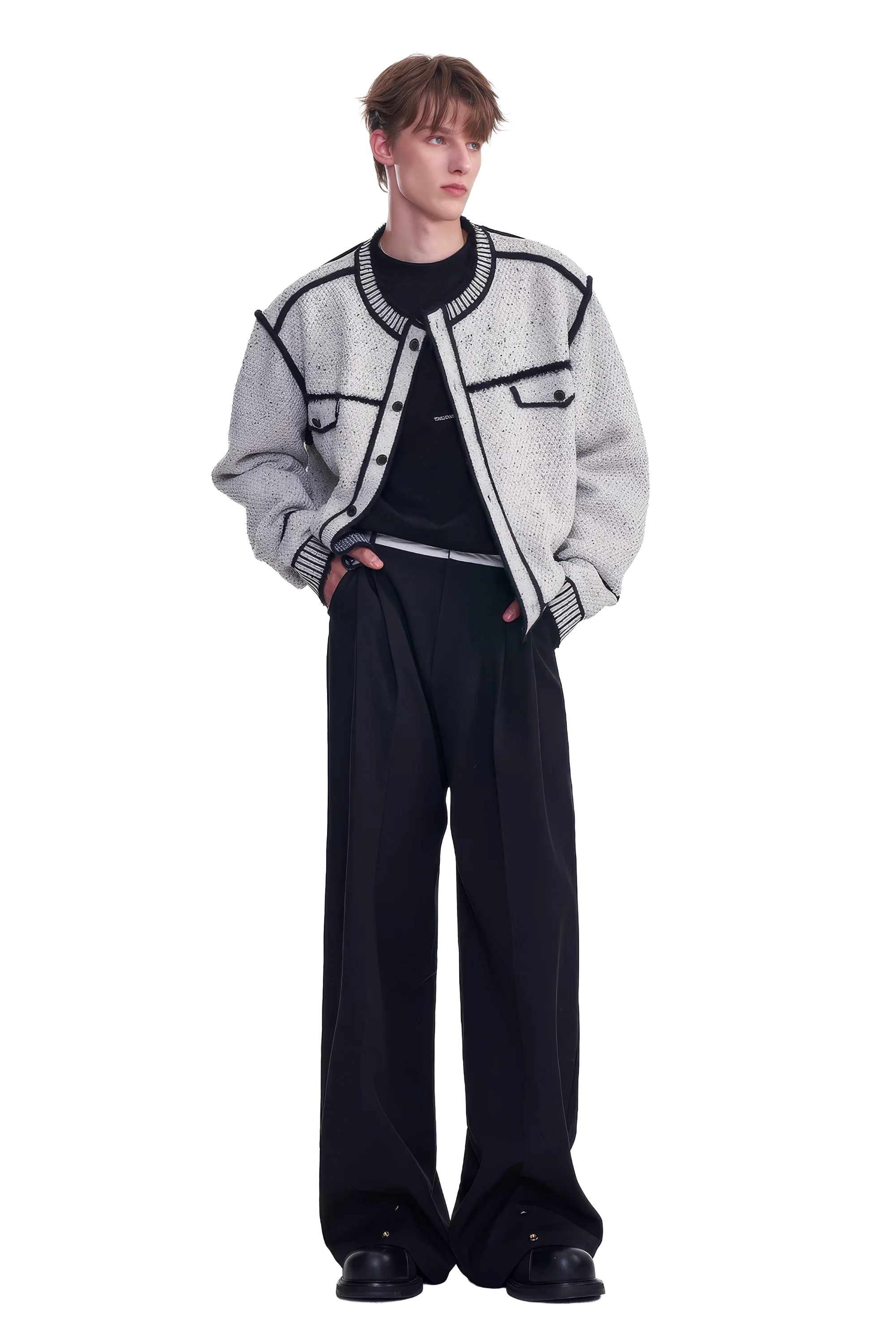 4inme | Men's Knit Sweater Jacket