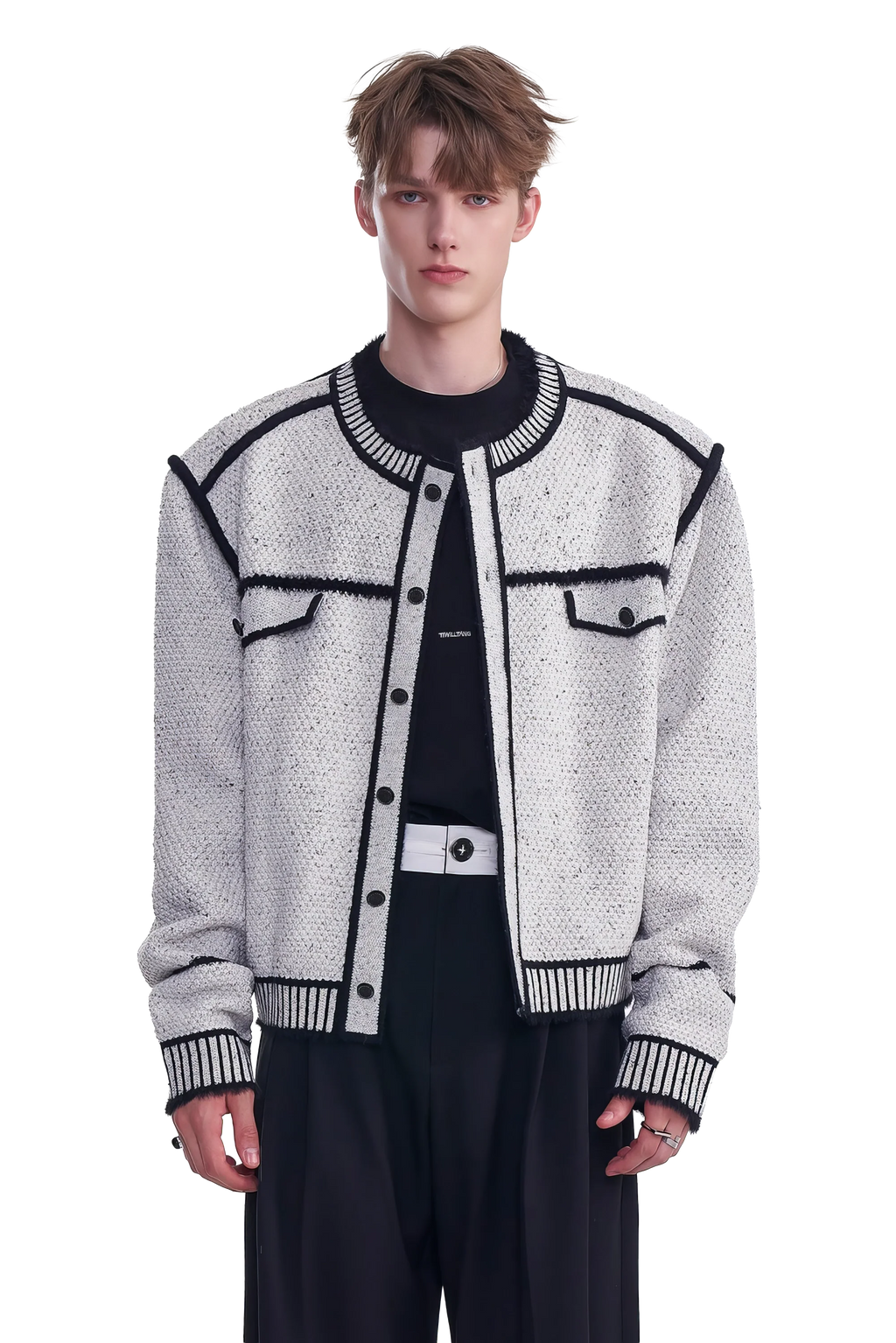 4inme | Men's Knit Sweater Jacket